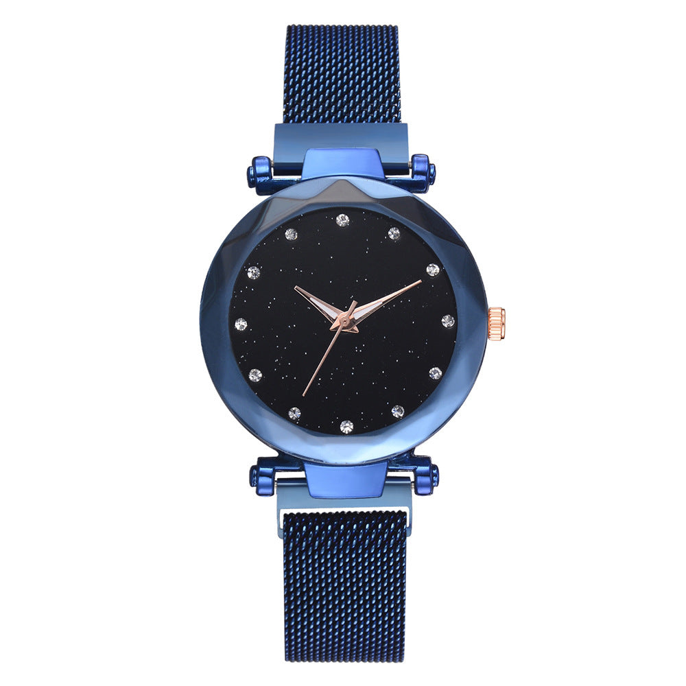 Luxury Women Watches Bracelet Set Fashion Elegant Magnet Buckle Ladies Starry Sky Watch Set Relogio