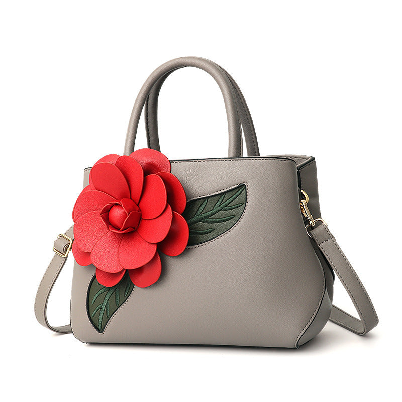 Women's fashionable big flower handbag lovely shoulder bag