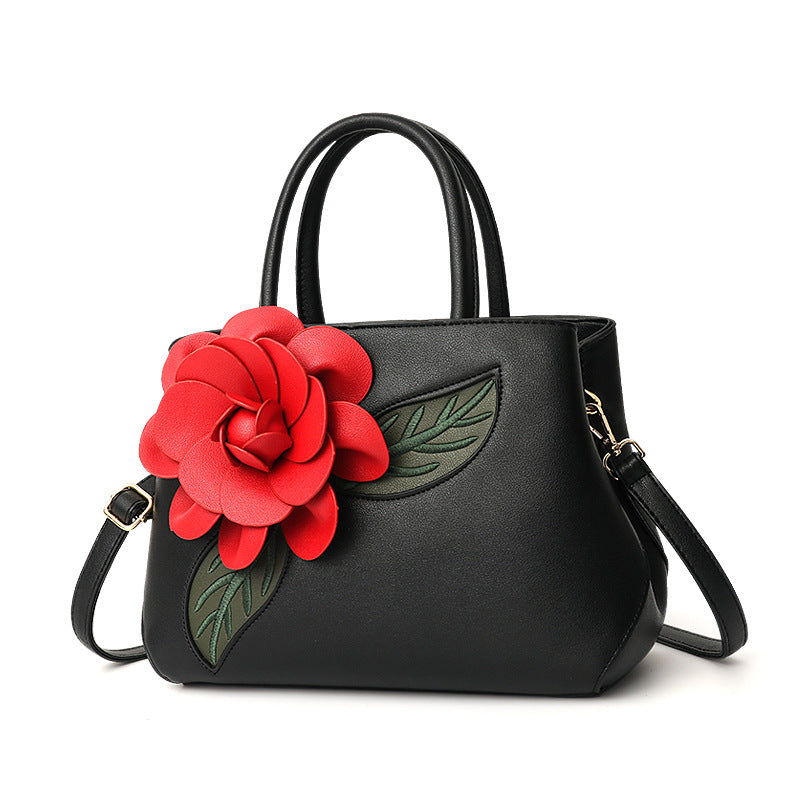 Women's fashionable big flower handbag lovely shoulder bag