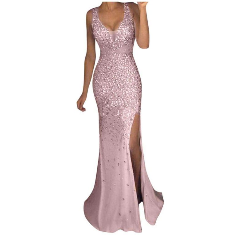 Split Sequin Dress Long Dress Evening Dresses Dresses