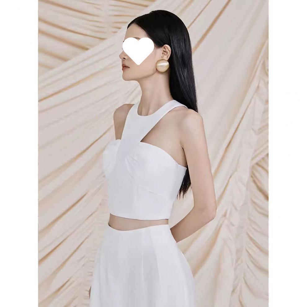 Socialite High-end Temperament Light Luxury Minority Elegant Chic Design White Dress Suit