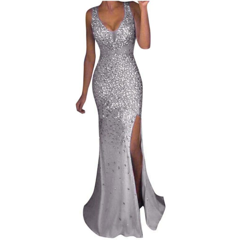 Split Sequin Dress Long Dress Evening Dresses Dresses