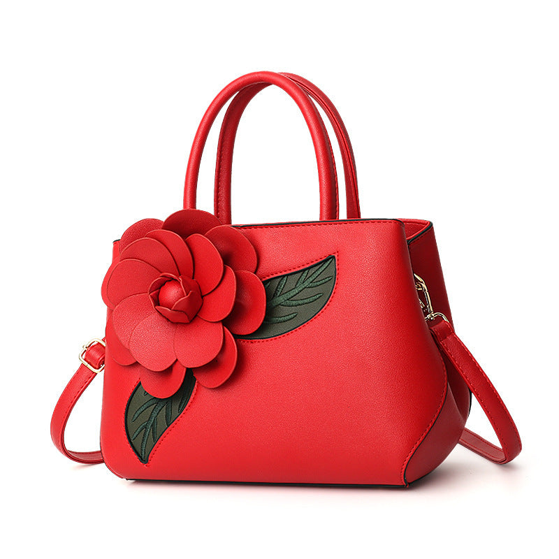 Women's fashionable big flower handbag lovely shoulder bag