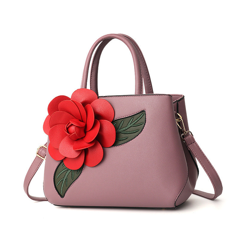 Women's fashionable big flower handbag lovely shoulder bag