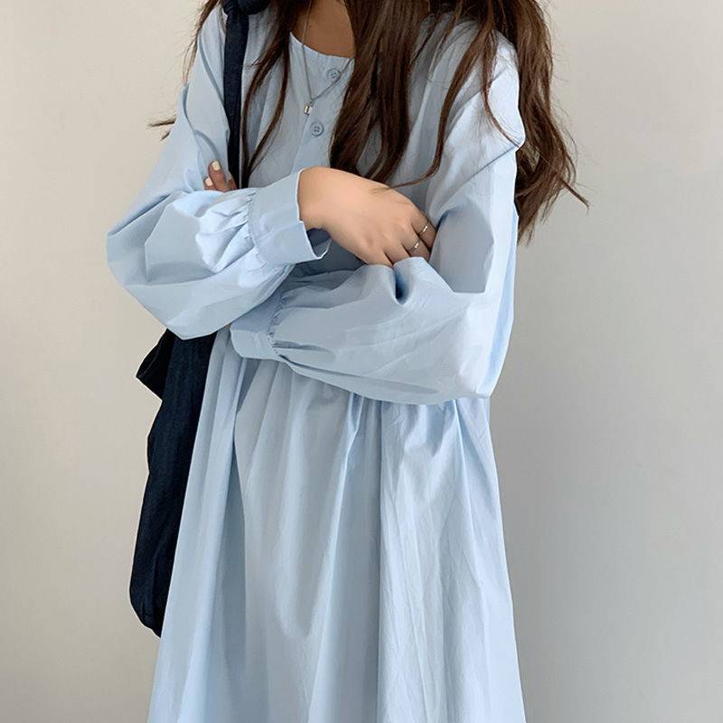 French Style Shirt Gentle Long Sleeve Dress