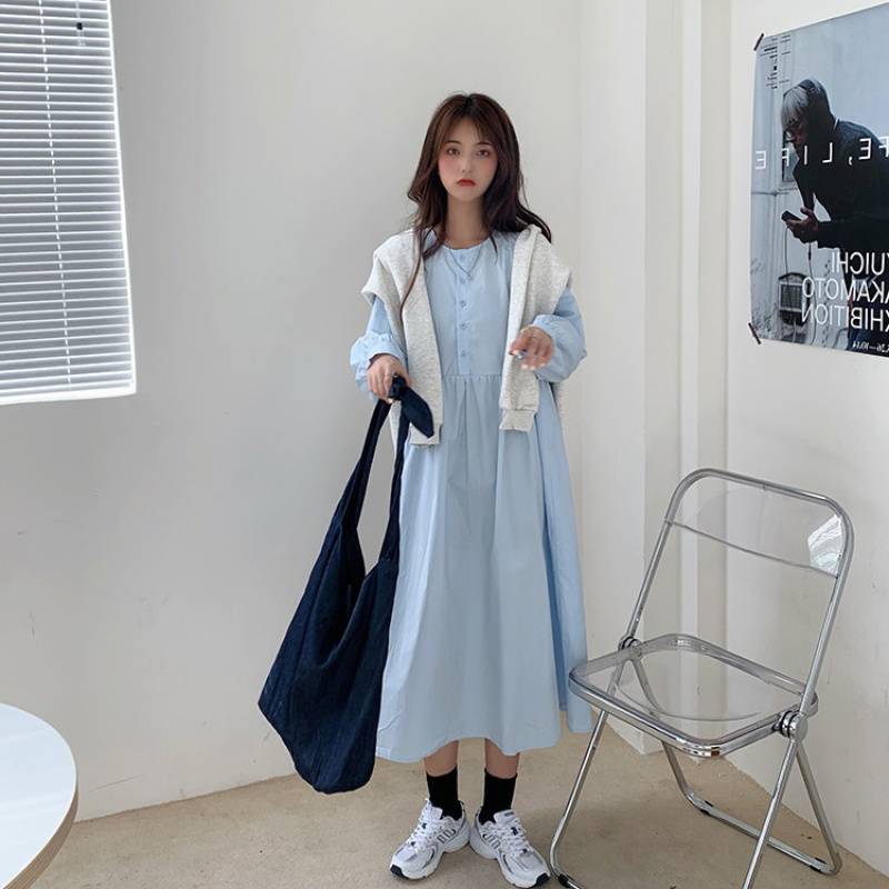 French Style Shirt Gentle Long Sleeve Dress