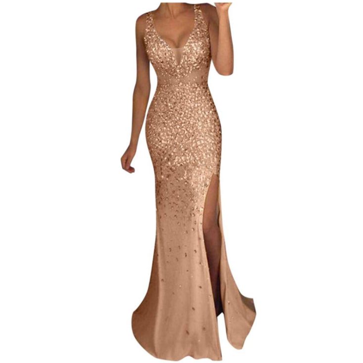 Split Sequin Dress Long Dress Evening Dresses Dresses