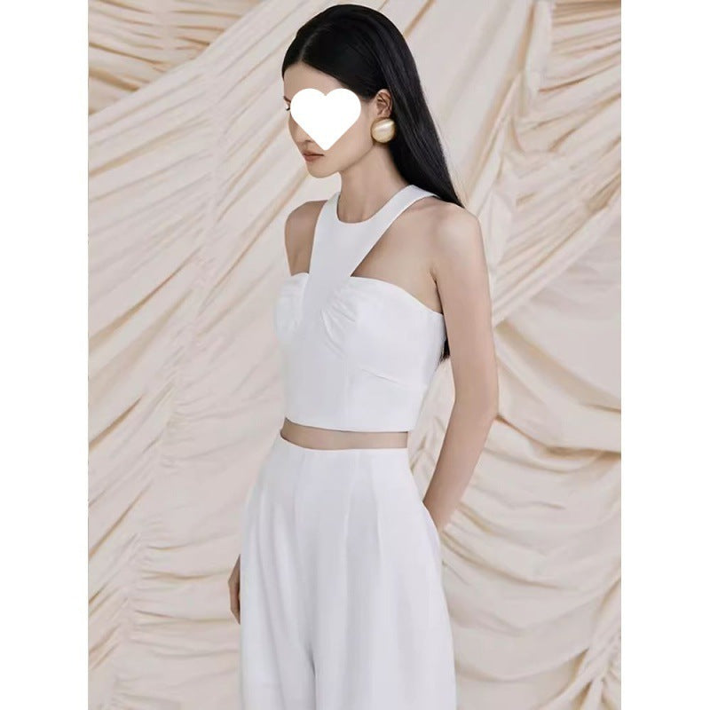 Socialite High-end Temperament Light Luxury Minority Elegant Chic Design White Dress Suit